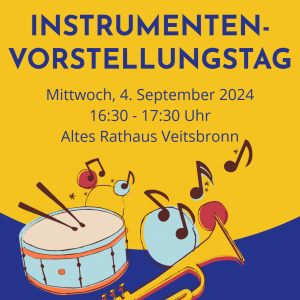 Instrumentenvorstellungstag des ZGO am 4. September 2024 um 16:30 Uhr im Alten Rathaus Veitsbronn.